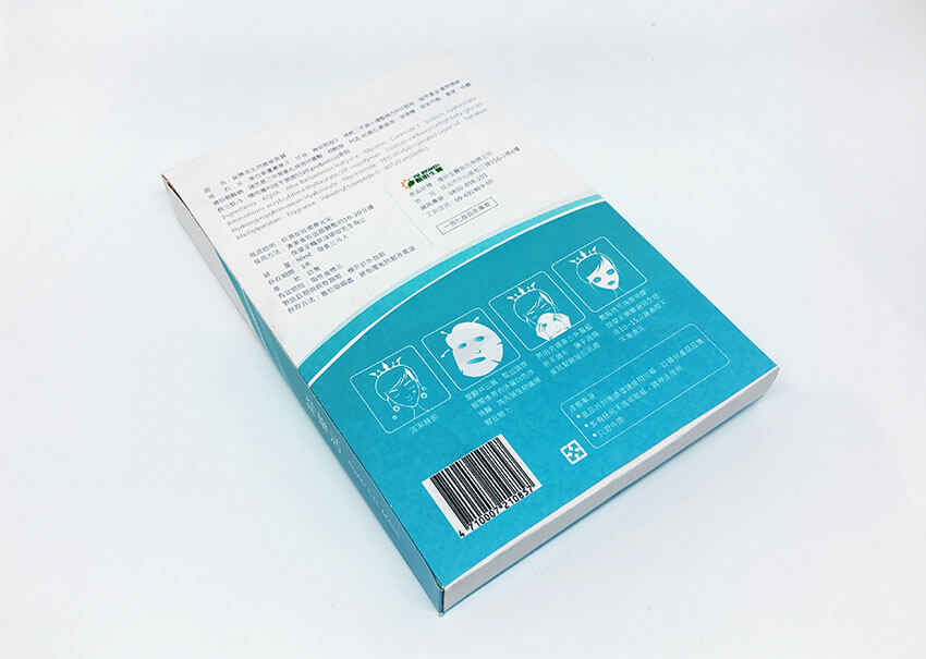 益樂活生物纖維面膜外盒背面